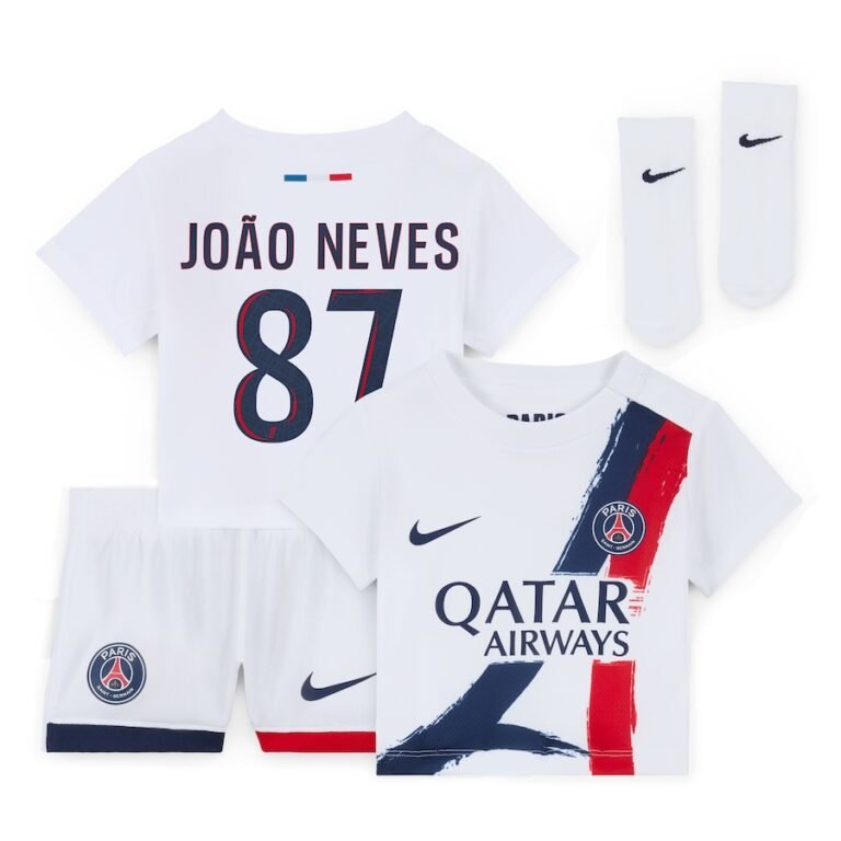 PSG João Neves 87 Auswärtstrikot Kinder Mini Kit 2024-2025