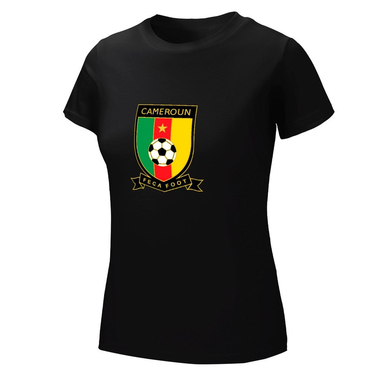 Kamerun Damen Kurzarm Rundhals T-Shirt Casual Sommer Tops Kamerun Damen Kurzarm Rundhals T-Shirt Casual Sommer Tops