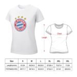 Bayern München Damen Kurzarm Rundhals T-Shirt Casual Sommer Tops