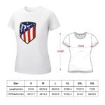 Atletico Madrid Damen Kurzarm Rundhals T-Shirt Casual Sommer Tops