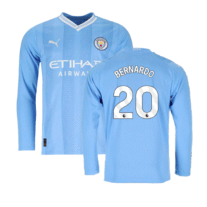 Man City Bernardo Silva 20 Langarm Home Trikot 2023-2024