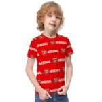 Arsenal Jungen Mädchen Kurzarm 3D-Druck T-Shirt Rundhals-Sommerhemd Tops