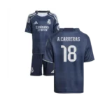 Real Madrid Álvaro Carreras 18 Auswärtstrikot Kinder 2025-2026