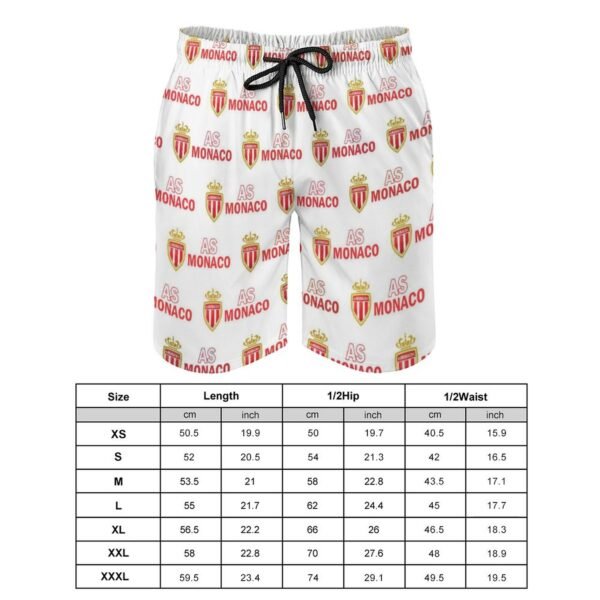 AS Monaco Herren Badehose Schnelltrocknende Strandshorts Mit Tasche Kordelzug Shorts