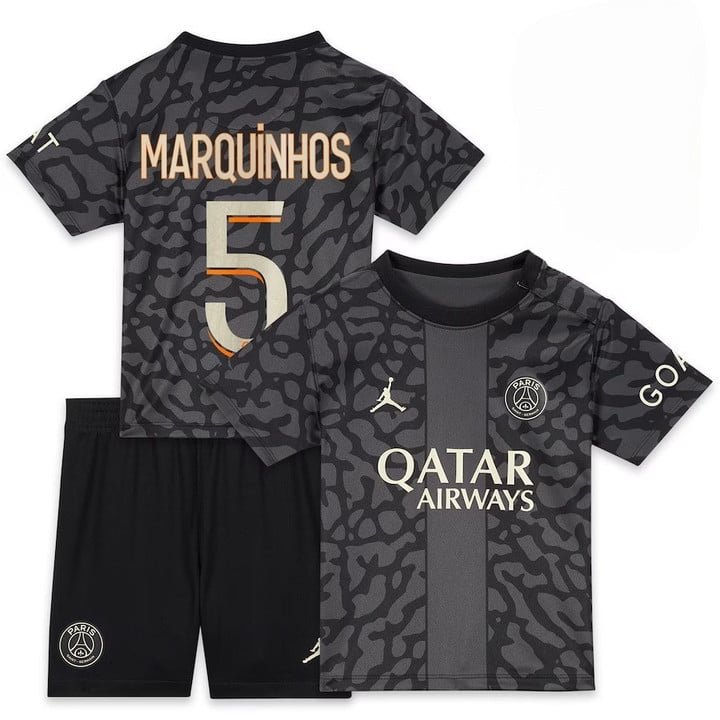 PSG Marquinhos 5 Third Trikot Kinder Mini Kit 2023-2024