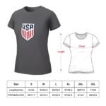 Vereinigten Staaten Damen Kurzarm Rundhals T-Shirt Casual Sommer Tops