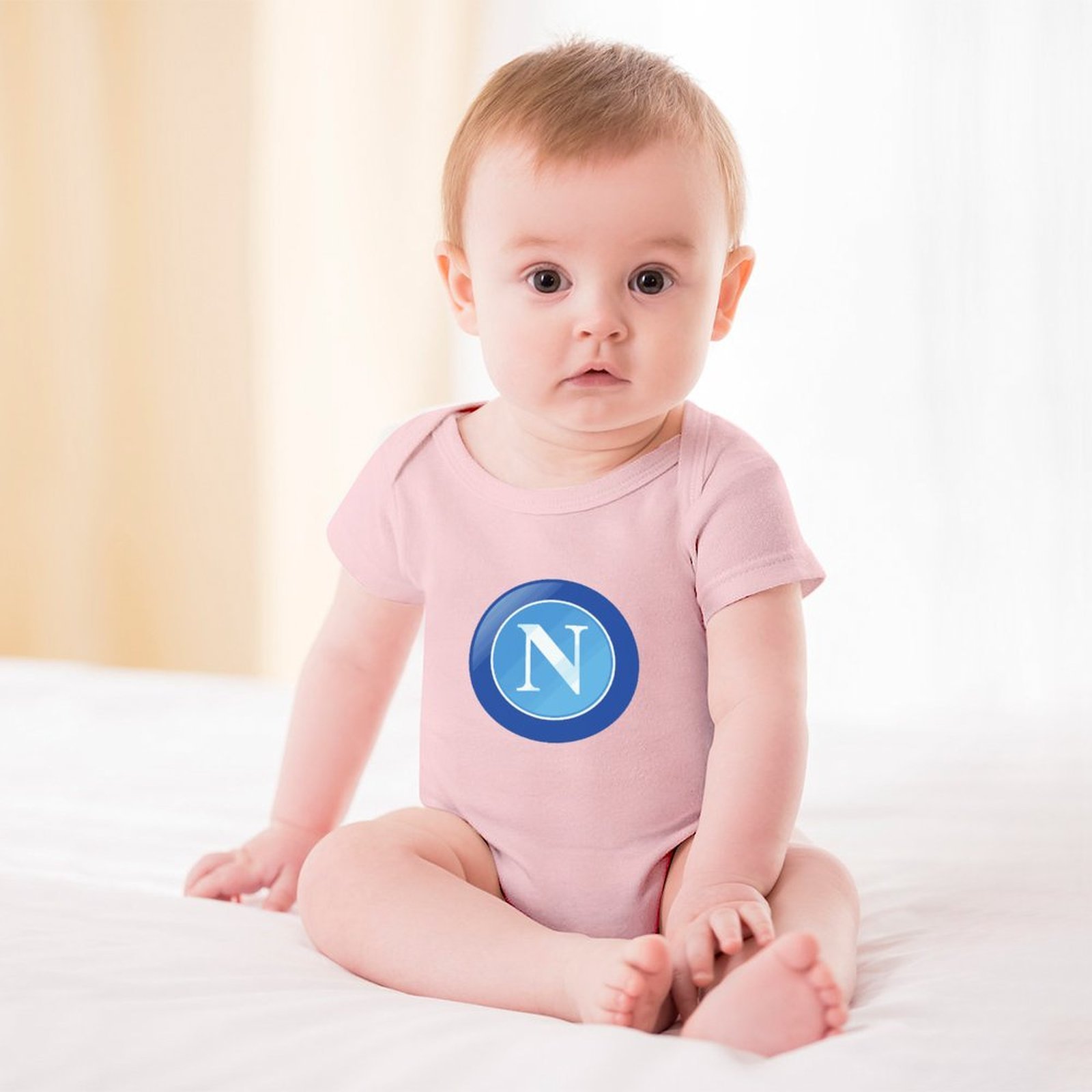 SSC Neapel Baby Bodysuit Strampler Schlafanzug Mit Kurzen Ärmeln SSC Neapel Baby Bodysuit Strampler Schlafanzug Mit Kurzen Ärmeln