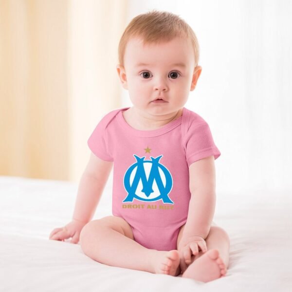Olympique De Marseille Baby Bodysuit Strampler Schlafanzug Mit Kurzen Ärmeln