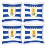 Uruguay Dekorative 4er Set Kissenbezüge Kissenhülle Sofakissen Bezug