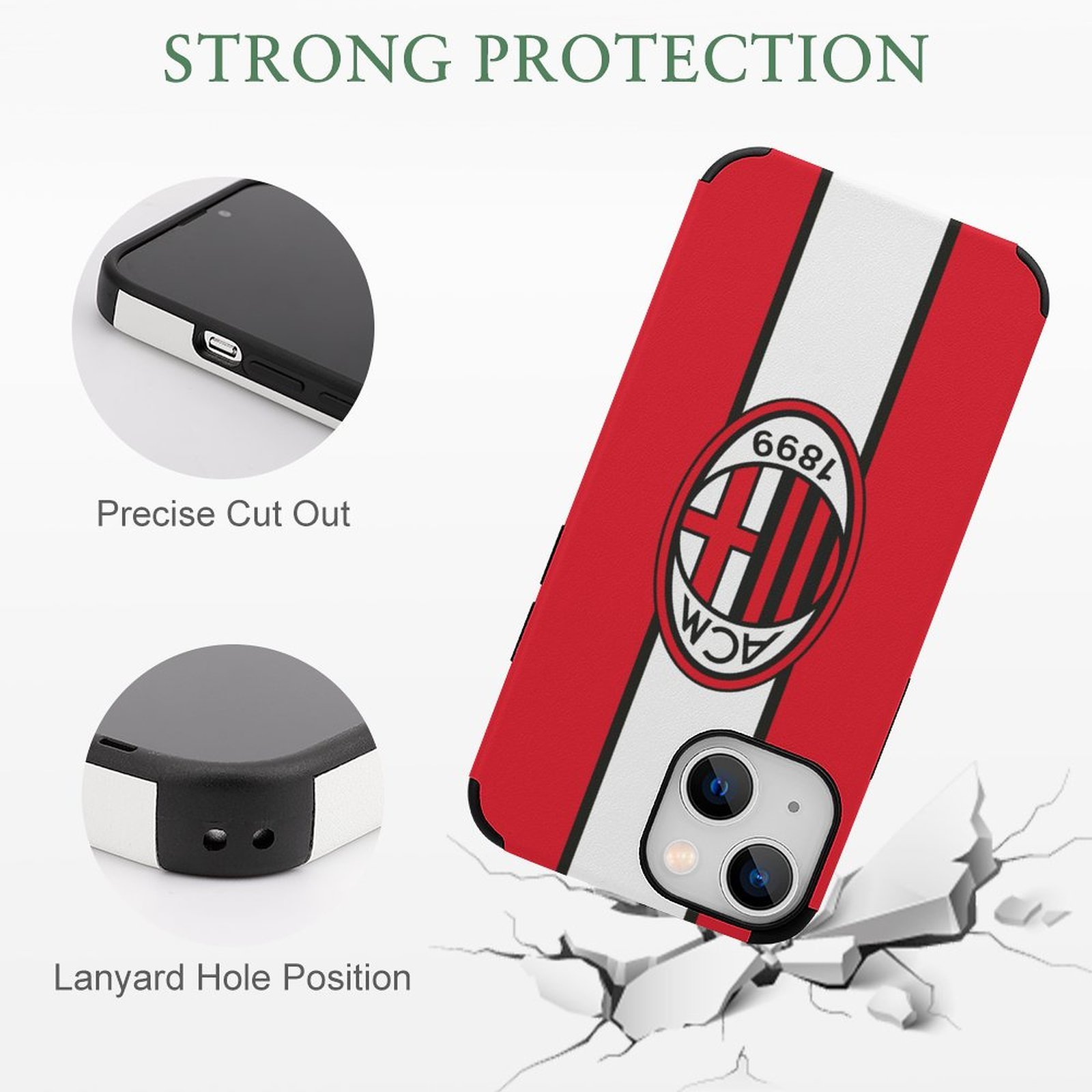 AC Mailand Stoßfest Und Schützend Handyhüllen & Cover Für IPhone 13 AC Mailand Stoßfest Und Schützend Handyhüllen & Cover Für IPhone 13