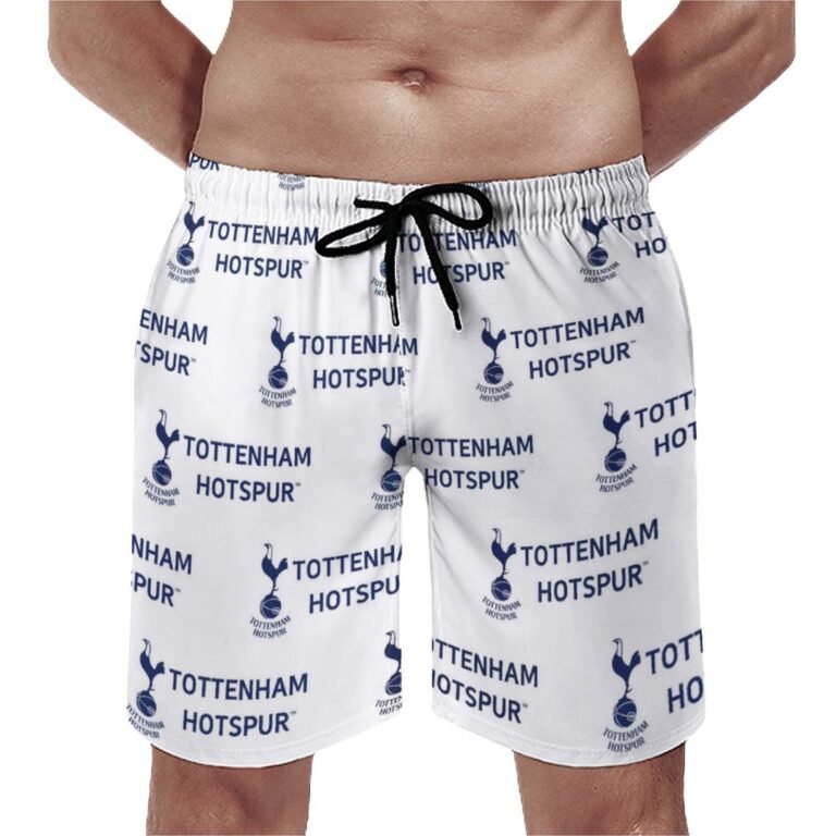 Tottenham Hotspur Herren Badehose Schnelltrocknende Strandshorts Mit Tasche Kordelzug Shorts