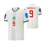 Marokko Abderrazak Hamdallah 9 Away Trikot WM 2022