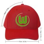 Unisex VfL Wolfsburg Baseball Cap Verstellbar Reine Farbe Baseballkappe Mütze