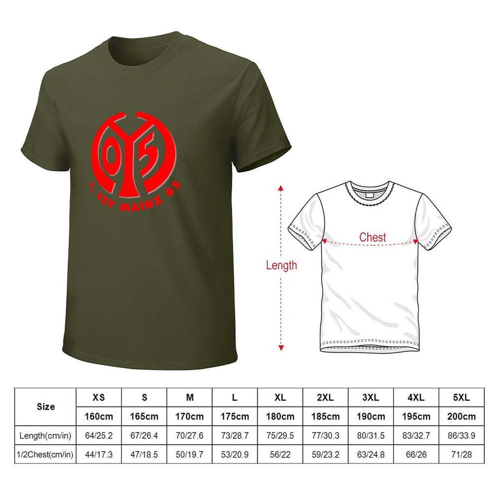 FC Mainz 05 Core Stretch Slim Cneck Gildan Tee T-Shirt Herren FC Mainz 05 Core Stretch Slim Cneck Gildan Tee T-Shirt Herren