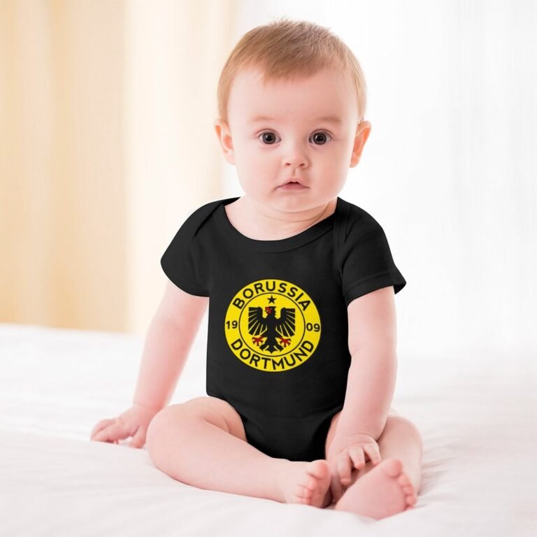 Borussia Dortmund Baby Bodysuit Strampler Schlafanzug Mit Kurzen Ärmeln