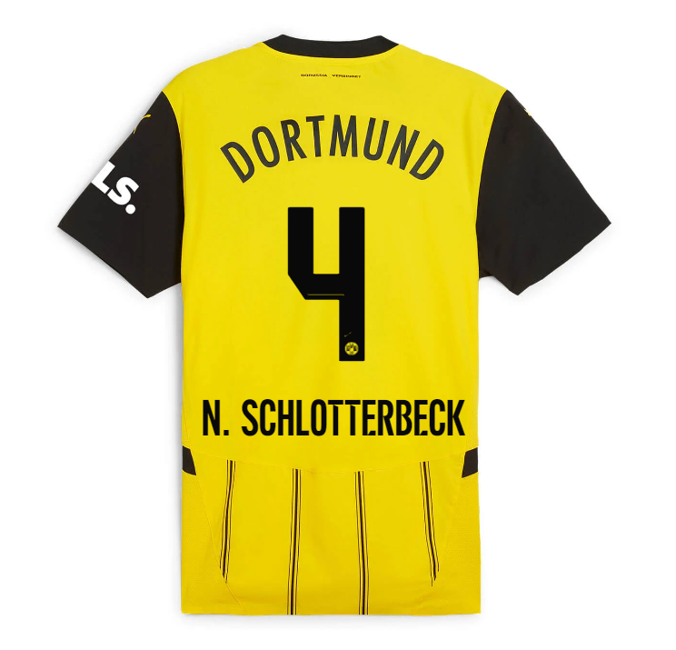 Borussia Dortmund Nico Schlotterbeck 4 Home Trikot 2024-2025