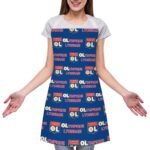 Olympique Lyonnais Wasserdichte Schürze Wasserdichte Schürze Mit Taschen Für Küchenfarbe Und Mehr.