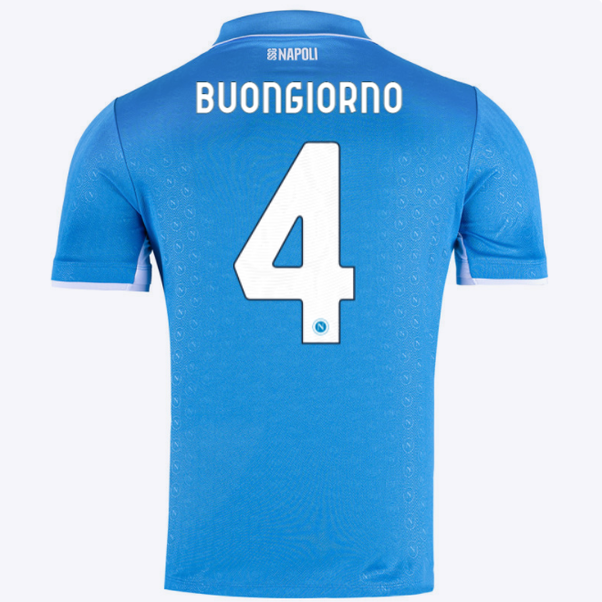 SSC Neapel Alessandro Buongiorno 4 Home Trikot 2024-2025