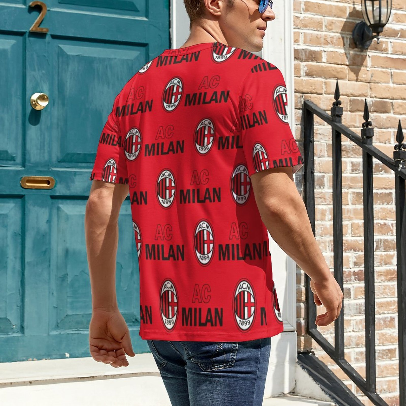 AC Mailand Unisex 3D Vollständig Druck Kurzarm T-Shirts Beiläufige Tee Tops AC Mailand Unisex 3D Vollständig Druck Kurzarm T-Shirts Beiläufige Tee Tops