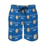 Inter Mailand Herren Badehose Schnelltrocknende Strandshorts Mit Tasche Kordelzug Shorts
