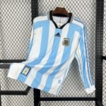 Argentinien Langarm Home Retro Trikot WM 1998