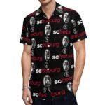 SC Freiburg Kurzärmelige Herrenhemden, Passform Sommer Kurzarm Casual Button-Down Hemden