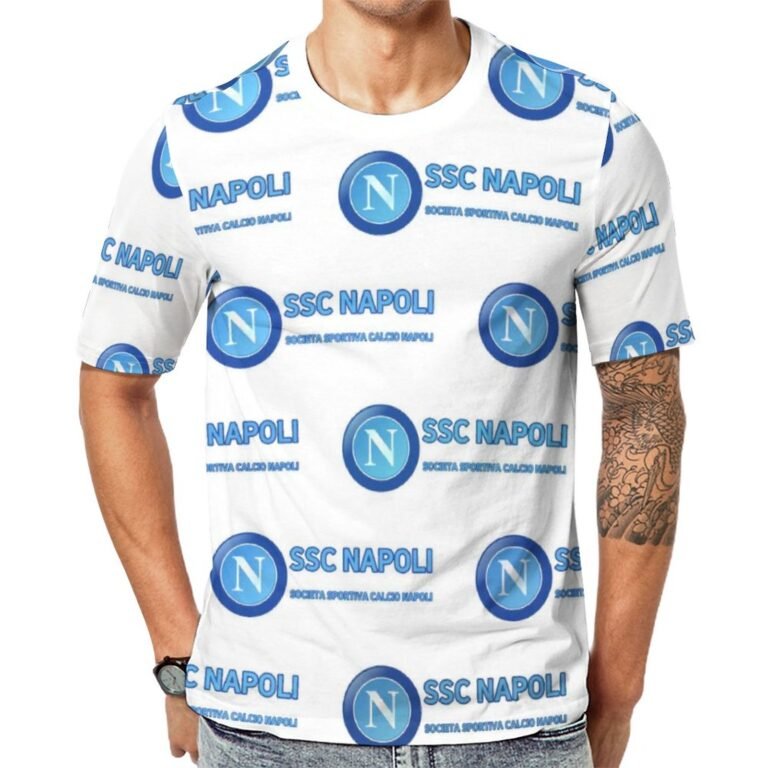 SSC Neapel Unisex 3D Vollständig Druck Kurzarm T-Shirts Beiläufige Tee Tops