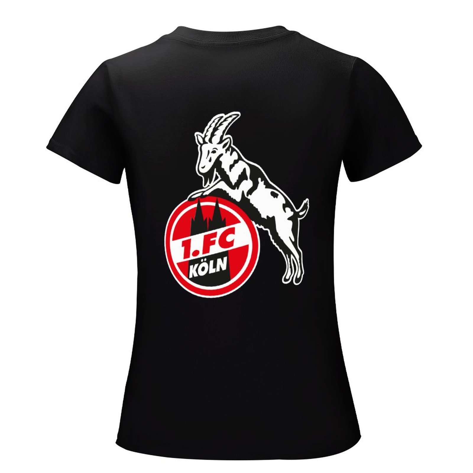 FC Köln Damen Kurzarm Rundhals T-Shirt Casual Sommer Tops FC Köln Damen Kurzarm Rundhals T-Shirt Casual Sommer Tops