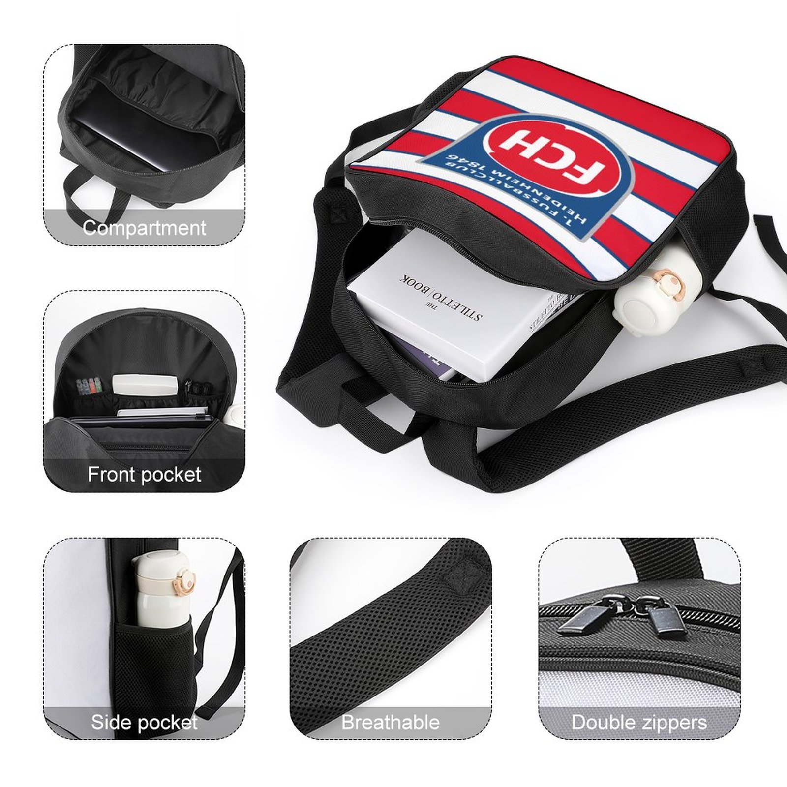 FC Heidenheim Kinderschultaschen Rucksäcke Für Jungen Und Mädchen FC Heidenheim Kinderschultaschen Rucksäcke Für Jungen Und Mädchen