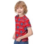Paris Saint-Germain Jungen Mädchen Kurzarm 3D-Druck T-Shirt Rundhals-Sommerhemd Tops