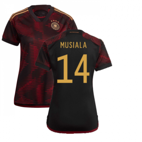 Frauen Deutschland Jamal Musiala 14 Away Trikot WM 2022 Frauen Deutschland Jamal Musiala 14 Away Trikot WM 2022