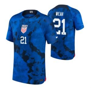USA Timothy Weah 21 Away Trikot WM 2022