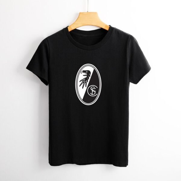 SC Freiburg Damen Kurzarm Rundhals T-Shirt Casual Sommer Tops