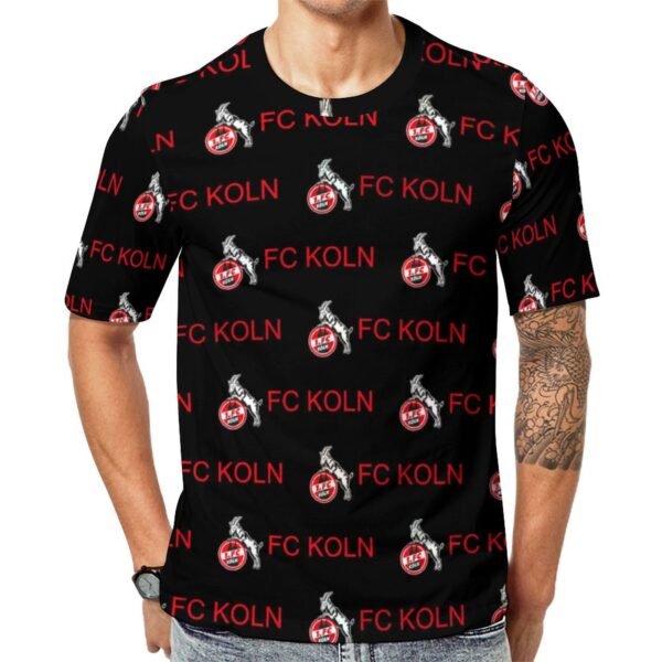 FC Köln Unisex 3D Vollständig Druck Kurzarm T-Shirts Beiläufige Tee Tops