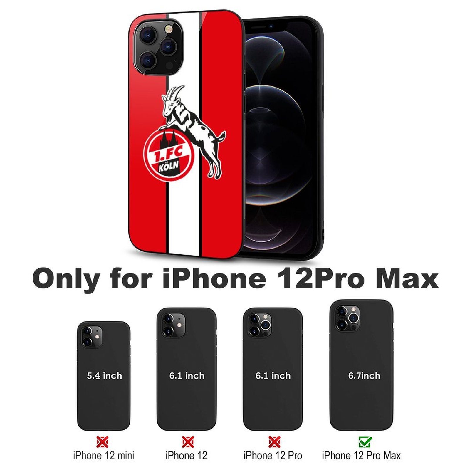 FC Köln Stoßfest Glaskasten Handyhüllen & Cover Für IPhone 12 FC Köln Stoßfest Glaskasten Handyhüllen & Cover Für IPhone 12