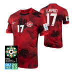 Kanada Cyle Larin 17 Home Trikot WM 2023