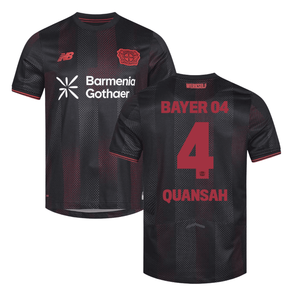 Bayer Leverkusen Jarell Quansah 4 Home Trikot 2025-2026 Bayer Leverkusen Jarell Quansah 4 Home Trikot 2025-2026