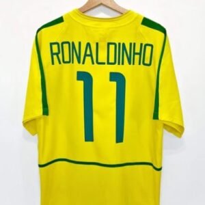 Brasilien Ronaldinho 11 Home Retro Trikot WM 2002
