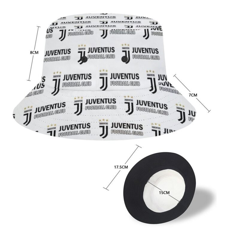 Juventus FC Karomuster Sommer Sonnenhut Reversible Bucket Hat