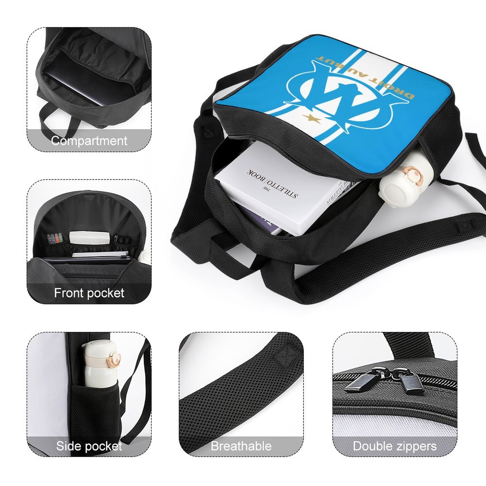 Olympique de Marseille Kinderschultaschen Rucksäcke Für Jungen Und Mädchen Olympique de Marseille Kinderschultaschen Rucksäcke Für Jungen Und Mädchen
