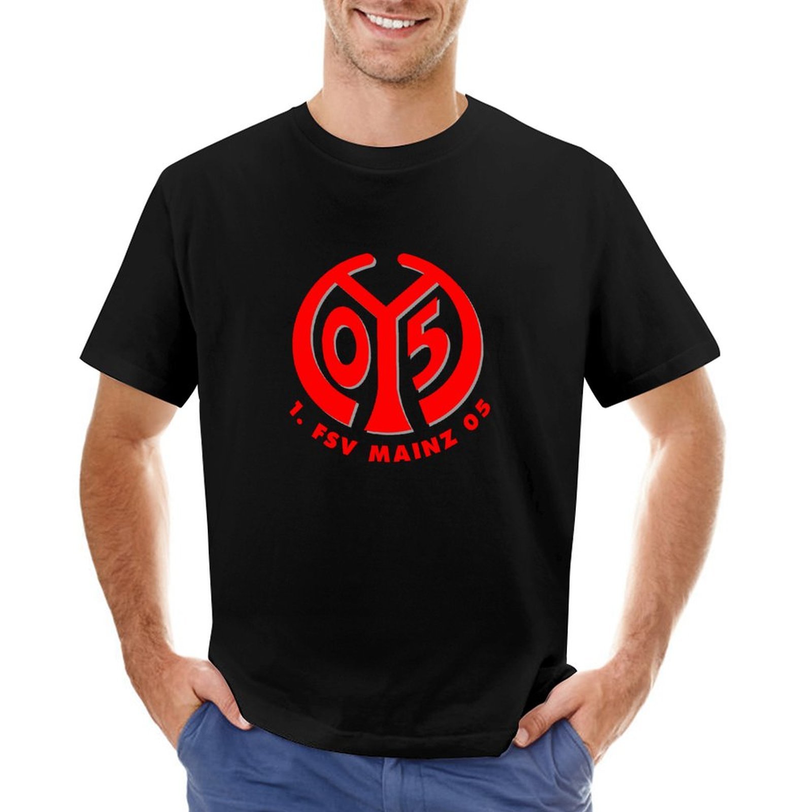 FC Mainz 05 Core Stretch Slim Cneck Gildan Tee T-Shirt Herren FC Mainz 05 Core Stretch Slim Cneck Gildan Tee T-Shirt Herren