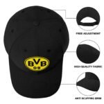 Unisex Borussia Dortmund Baseball Cap Verstellbar Reine Farbe Baseballkappe Mütze