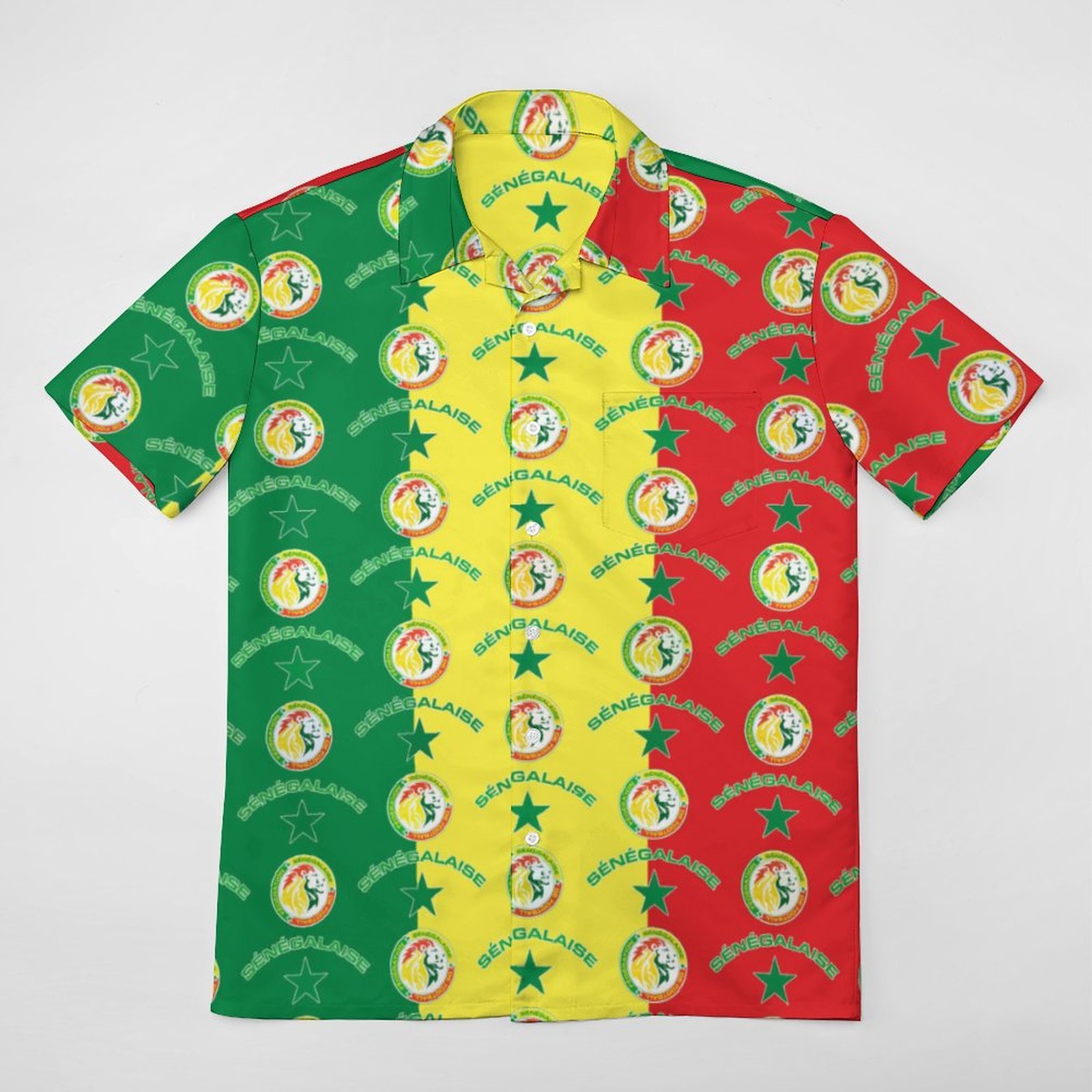 Senegal Kurzärmelige Herrenhemden, Passform Sommer Kurzarm Casual Button-Down Hemden Senegal Kurzärmelige Herrenhemden, Passform Sommer Kurzarm Casual Button-Down Hemden