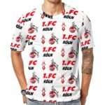 FC Köln 3D Vollständig Druck Kurzarm T-Shirts Beiläufige Tee Tops