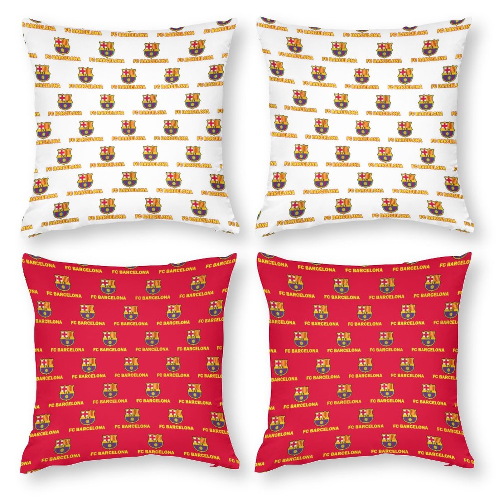 Fc Barcelona Dekorative 4er Set Kissenbezüge Kissenhülle Sofakissen Bezug Fc Barcelona Dekorative 4er Set Kissenbezüge Kissenhülle Sofakissen Bezug