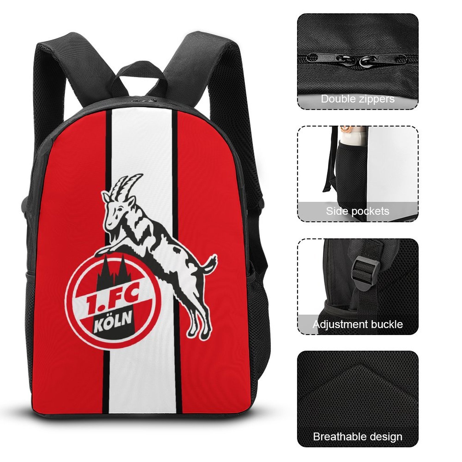 FC Köln Student Schulranzen Lunchbag Stifttasche Kombination FC Köln Student Schulranzen Lunchbag Stifttasche Kombination