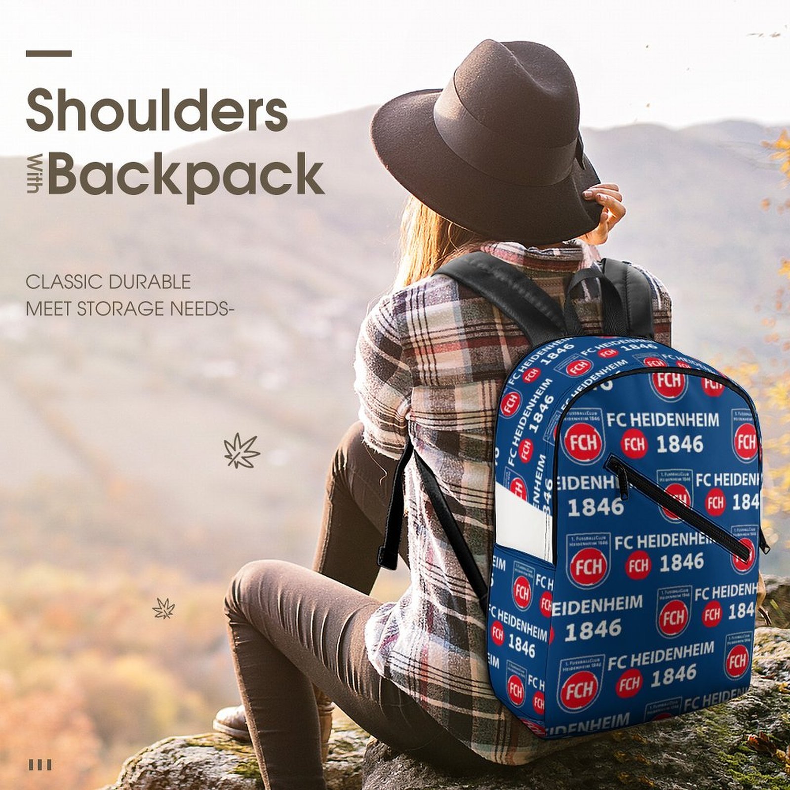 FC Heidenheim Unisex Backpack Rucksack Outdoor Wanderrucksack FC Heidenheim Unisex Backpack Rucksack Outdoor Wanderrucksack
