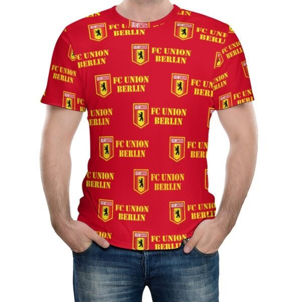 FC Union Berlin Unisex 3D Vollständig Druck Kurzarm T-Shirts Beiläufige Tee Tops