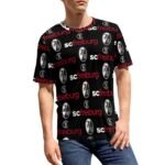 SC Freiburg 3D Vollständig Druck Kurzarm T-Shirts Beiläufige Tee Tops