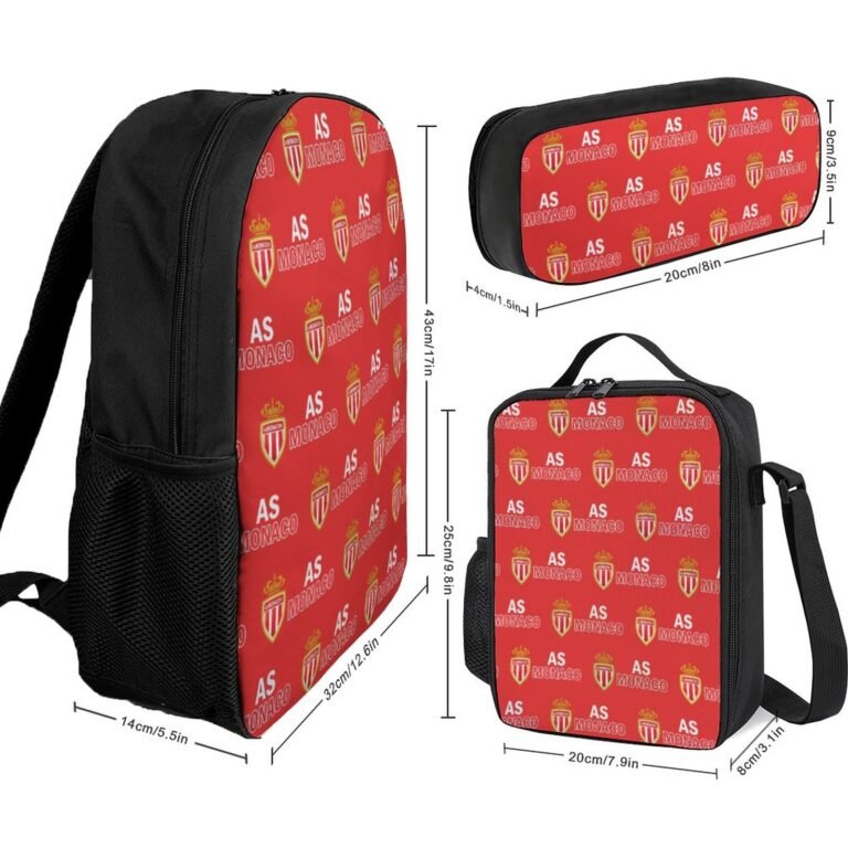AS Monaco Student Schulranzen Lunchbag Stifttasche Kombination